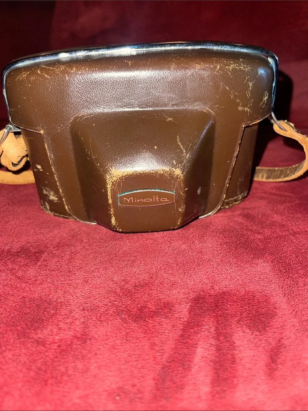 Hiyoko 35mm Film Camera in Brown and Silver with Leather Half-Case